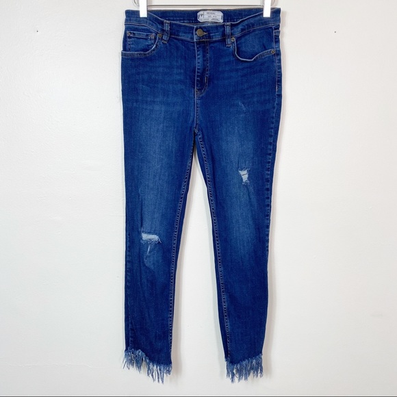 Free People Denim - Free People Great Heights Frayed Skinny Jeans